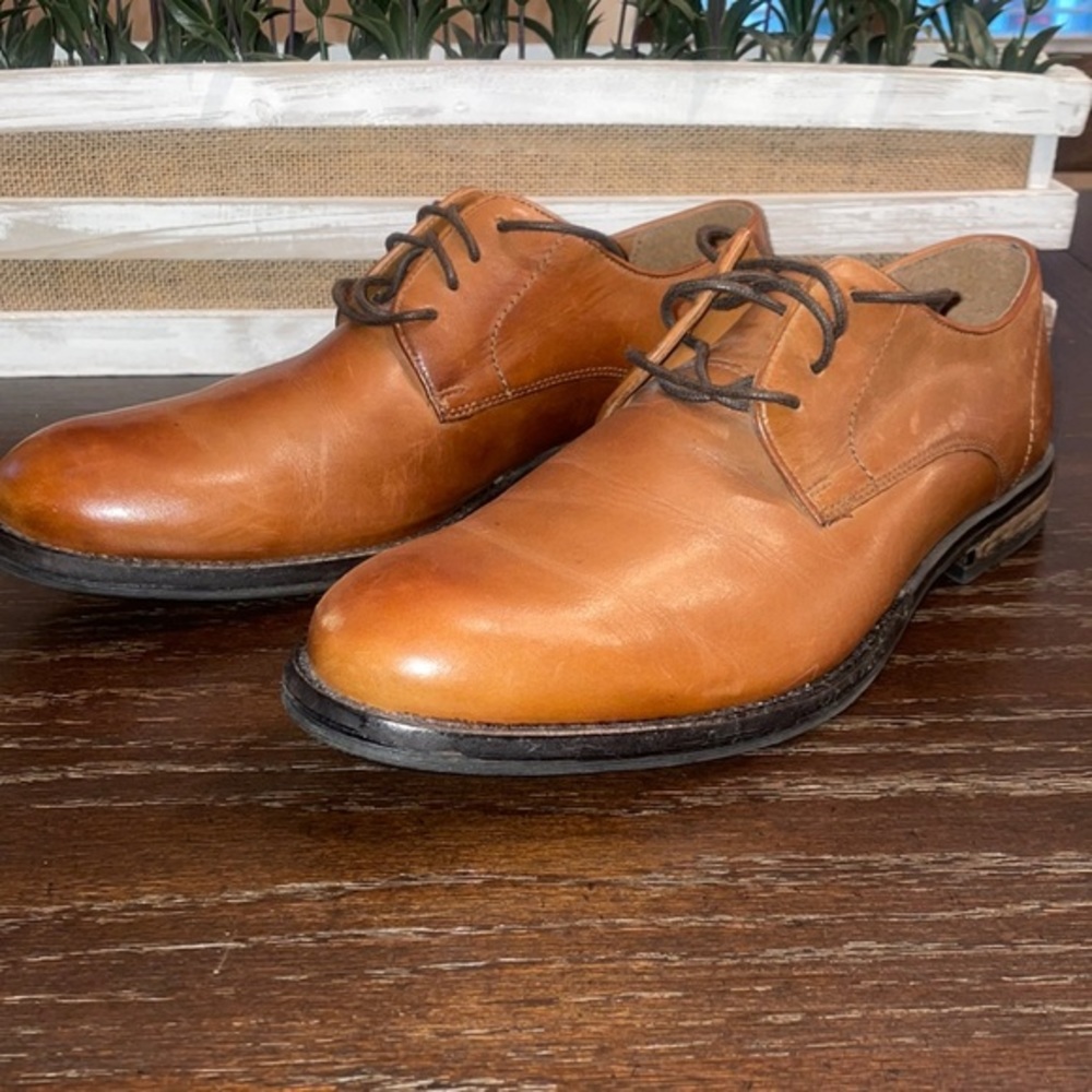 Stafford brown leather shoes size 10 EUC